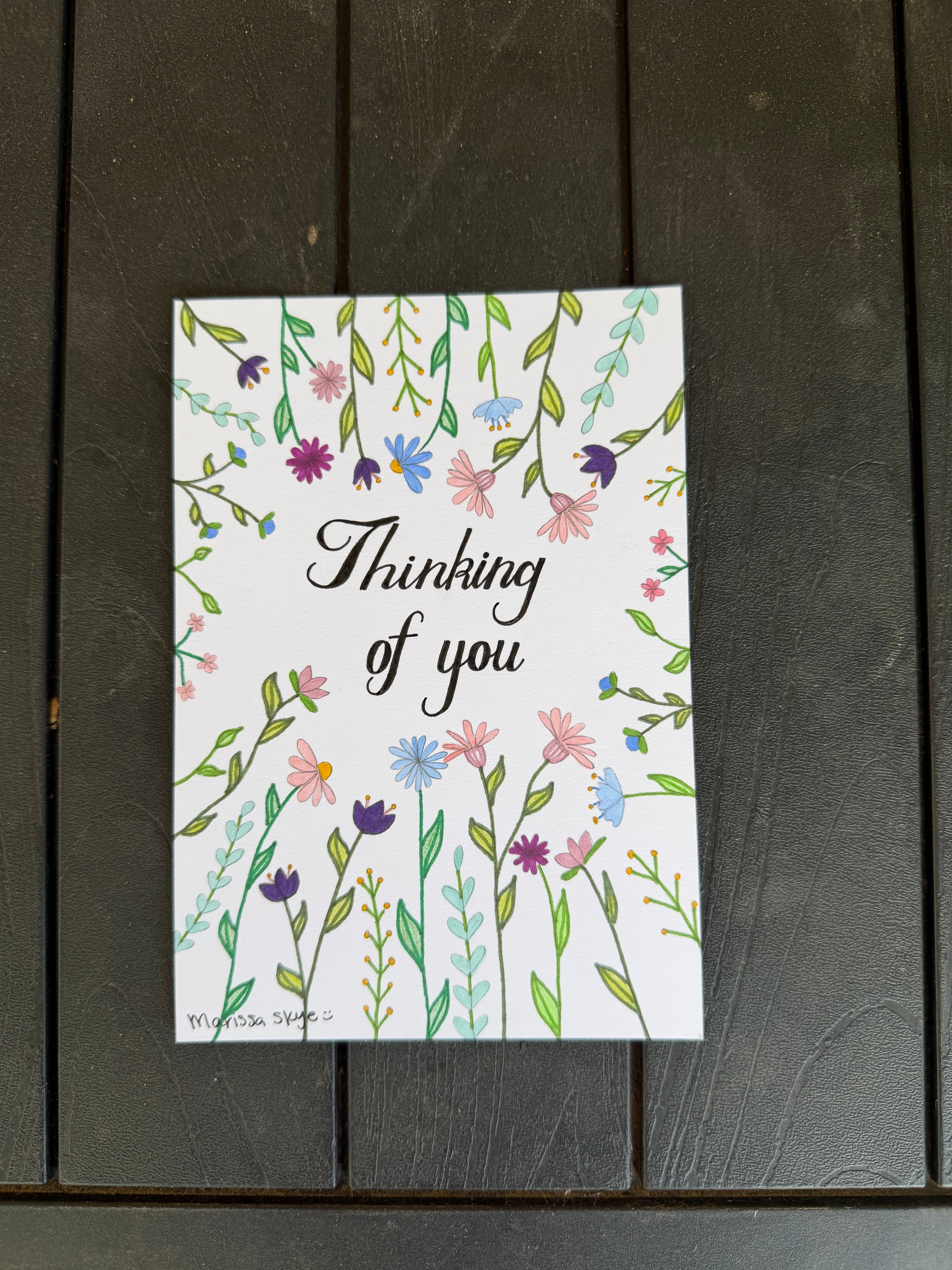 Handmade card “Thinking of You” 🌷🌸