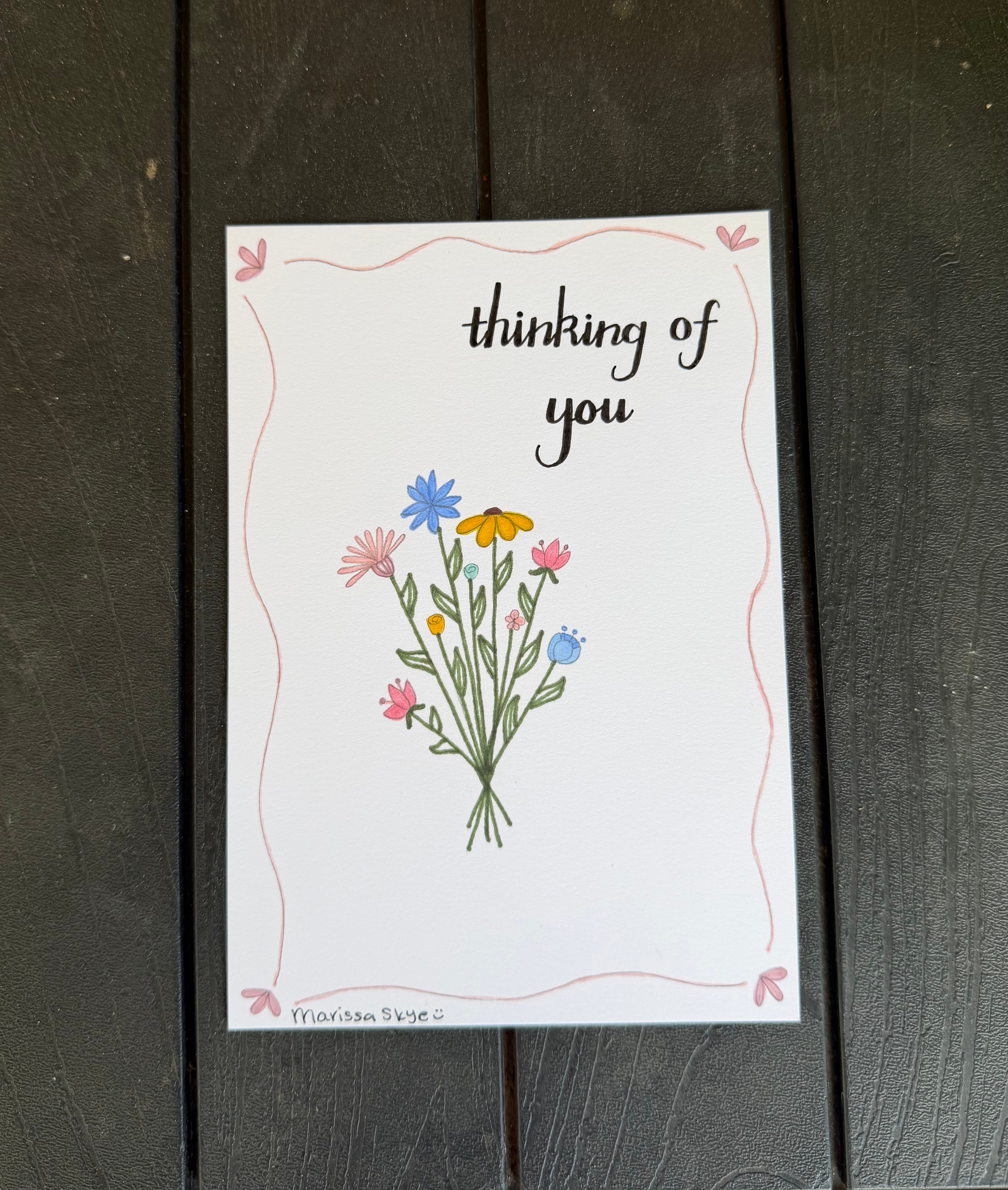 Handmade Card “Thinking of You” 💐