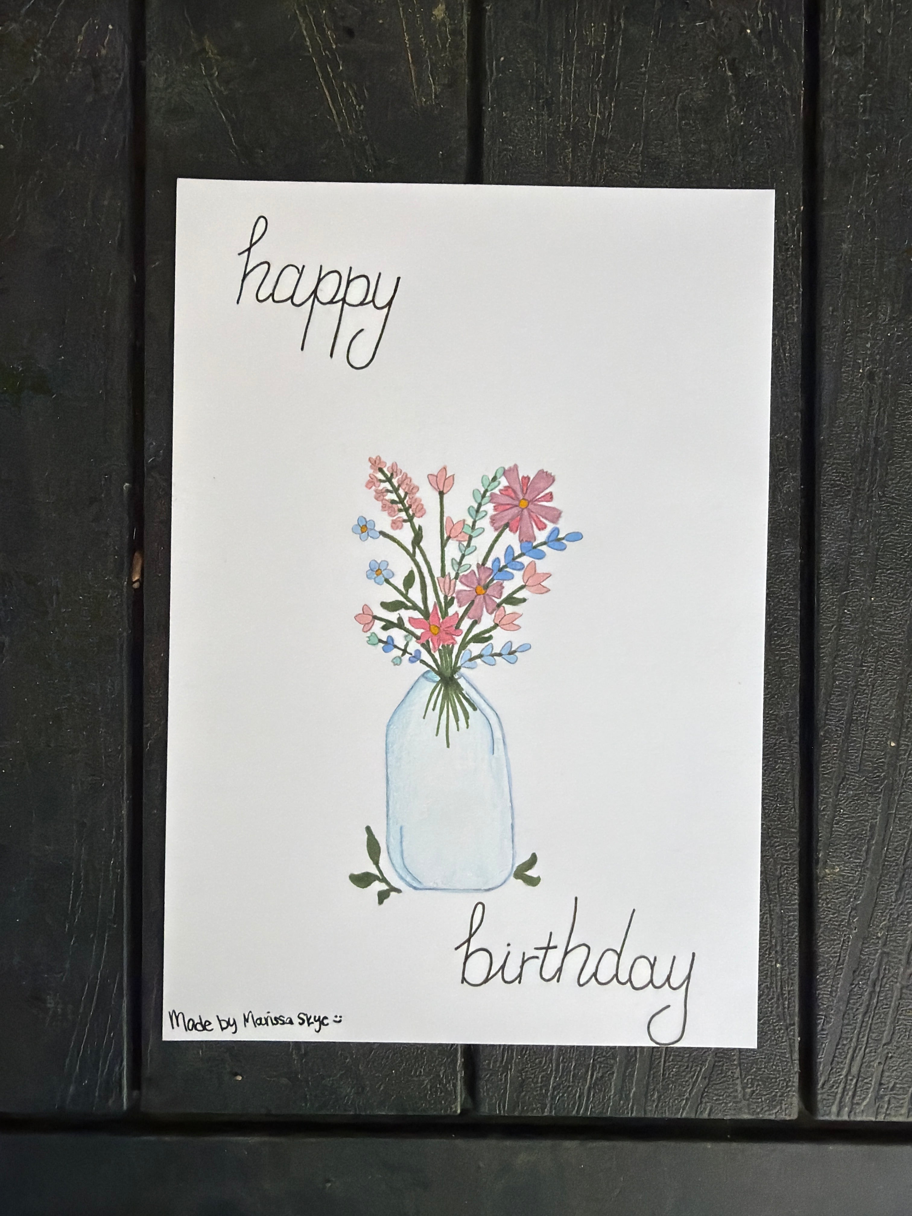 Handmade Card “Happy Birthday” 💐